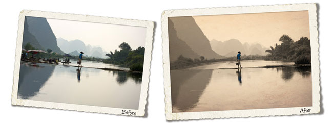Yangshuo Photo Retouch Before and After