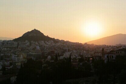 sunrise from areopagus hill Athens